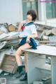 Coser@蠢沫沫 (chunmomo) Vol.035: 天台JK (40 photos) P25 No.4938a9